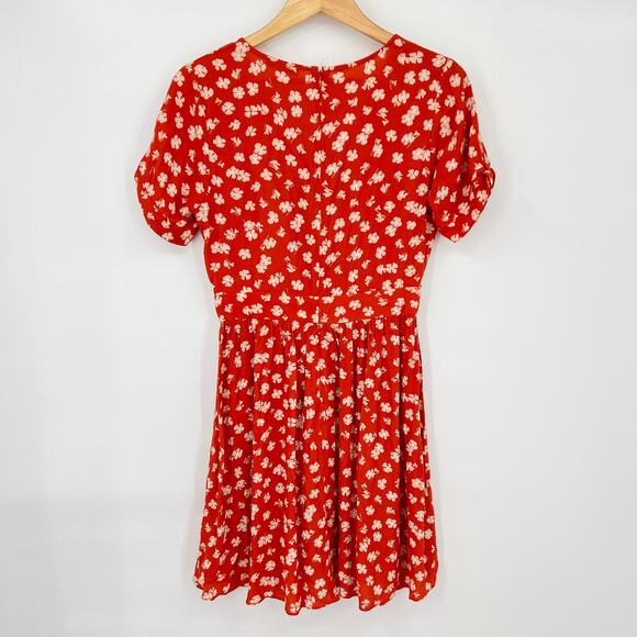 NWT $128 Madewell AO276 Button-Front Tie-Sleeve Retro Dress Size 2 - Picture 3 of 7